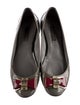 Louis Vuitton Patent Leather Bow Accents Flats