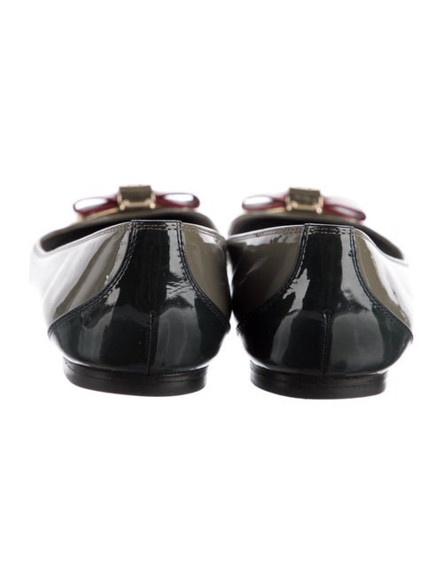 Louis Vuitton Patent Leather Bow Accents Flats