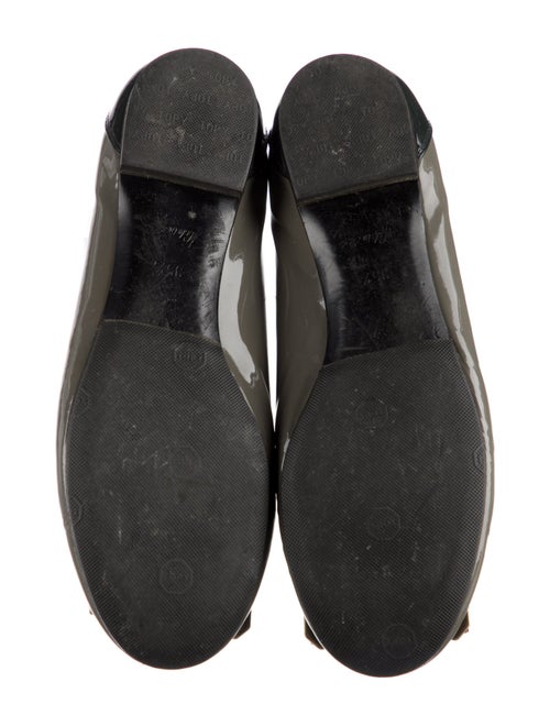 Louis Vuitton Patent Leather Bow Accents Flats