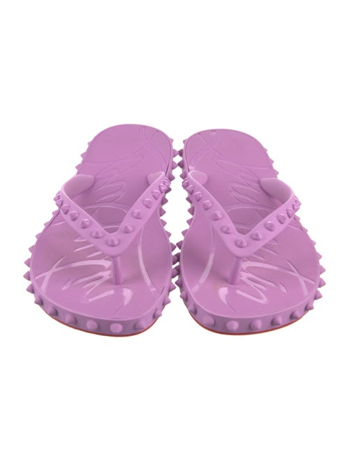Christian Louboutin Rubber Studded Accents Flip Flops
