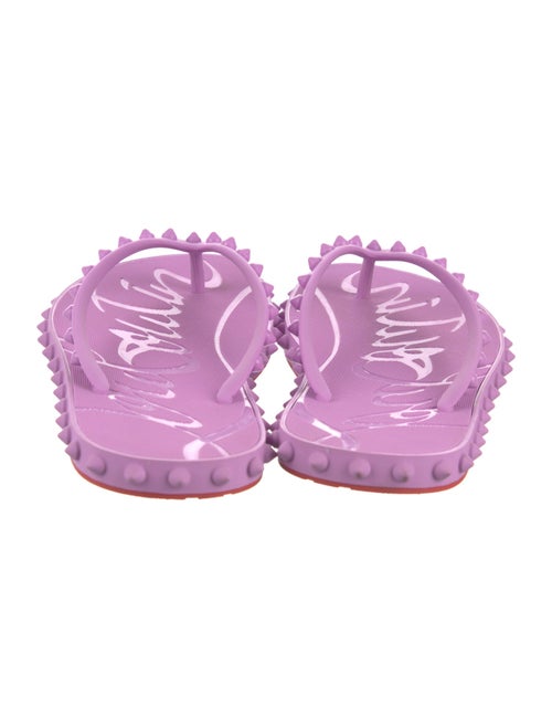 Christian Louboutin Rubber Studded Accents Flip Flops