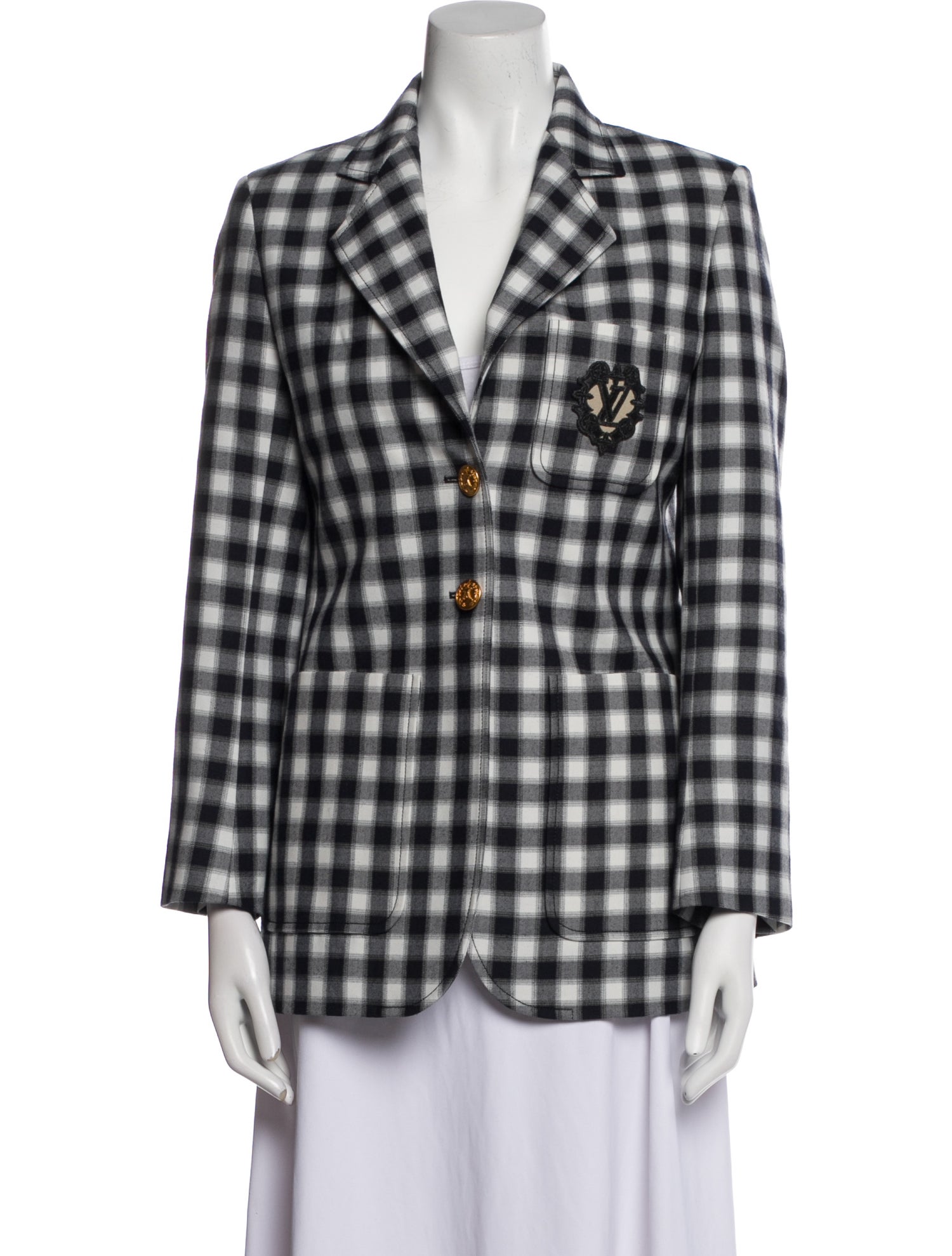 Louis Vuitton 2023 Plaid Print Blazer