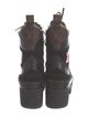 Louis Vuitton Monogram Pattern Suede Combat Boots