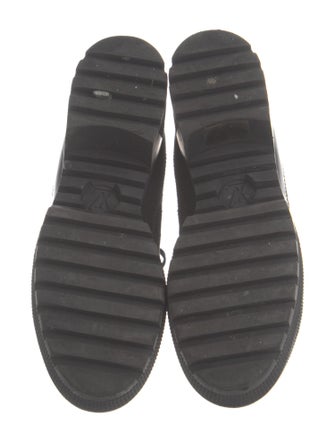 Louis Vuitton Monogram Pattern Suede Combat Boots