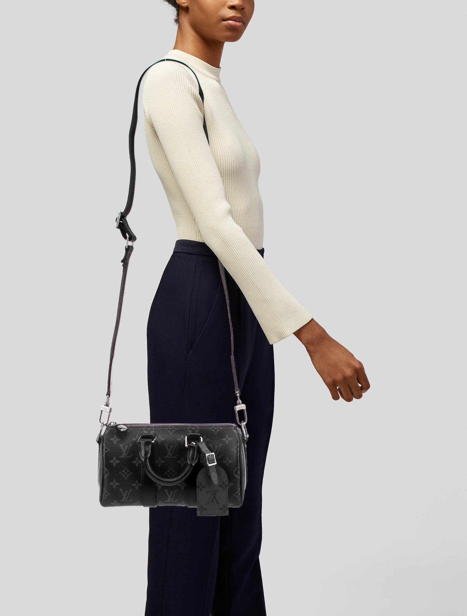 Louis Vuitton Monogram Eclipse Speedy Bandouliere 25