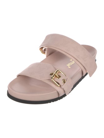 Louis Vuitton LV Monogram Leather Slides