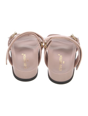 Louis Vuitton LV Monogram Leather Slides