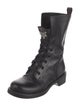 Louis Vuitton Monogram Pattern Leather Combat Boots