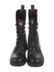 Louis Vuitton Monogram Pattern Leather Combat Boots