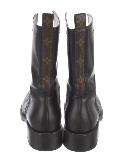 Louis Vuitton Monogram Pattern Leather Combat Boots