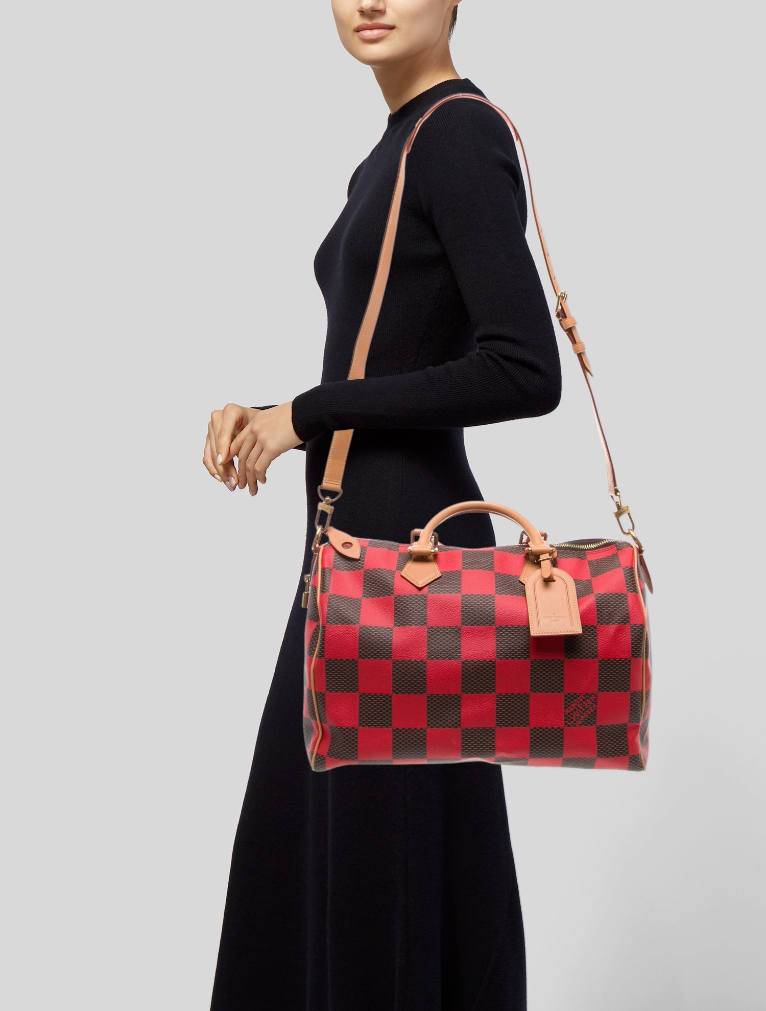 Louis Vuitton Coated Canvas Speedy Bandouliere 45