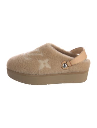 Louis Vuitton Lambswool Slingback Flats