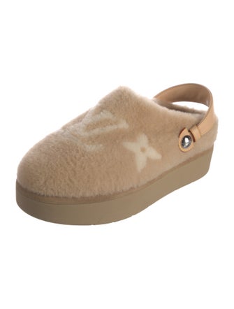 Louis Vuitton Lambswool Slingback Flats