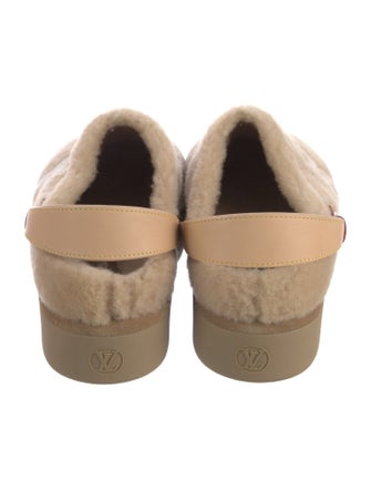 Louis Vuitton Lambswool Slingback Flats