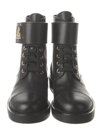 Louis Vuitton Leather Combat Boots