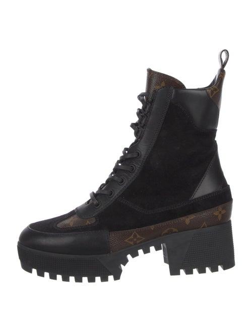 Louis Vuitton LV Monogram Suede Combat Boots