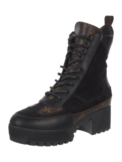 Louis Vuitton LV Monogram Suede Combat Boots