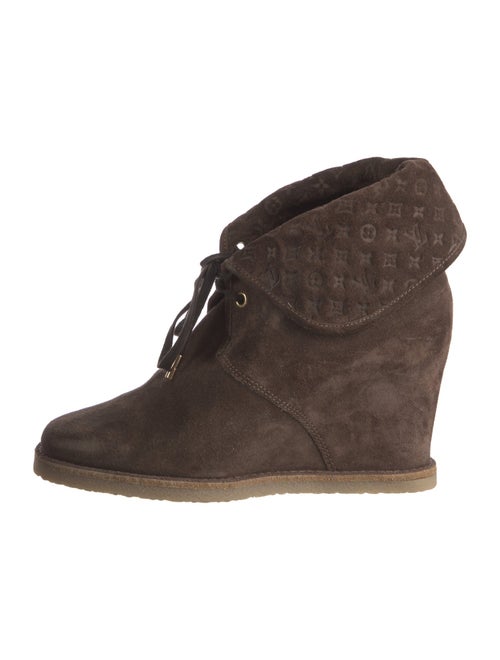 Louis Vuitton Suede Lace-Up Boots