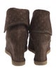 Louis Vuitton Suede Lace-Up Boots