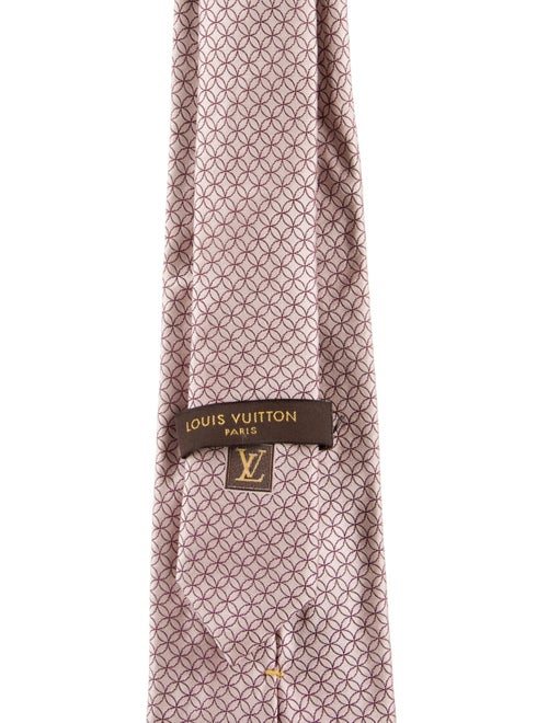 Louis Vuitton Pattern Print Silk Tie