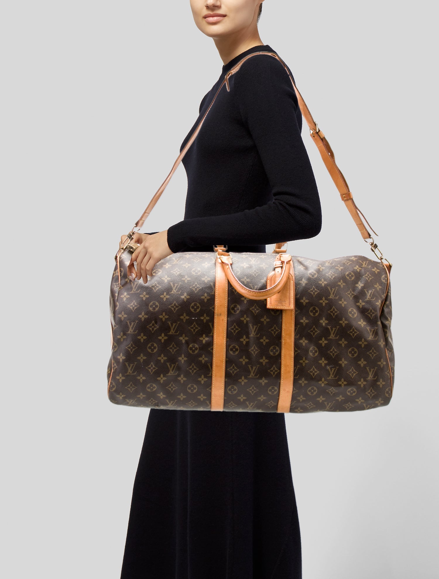 Louis Vuitton LV Monogram Keepall Bandouliere 55 Vintage