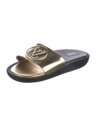 Louis Vuitton LV Monogram Leather Slides