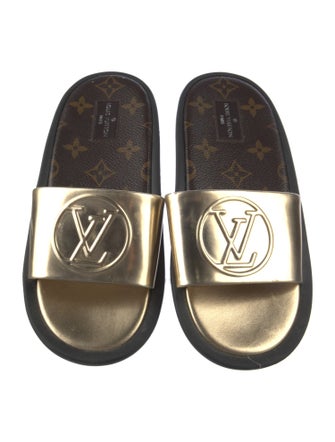 Louis Vuitton LV Monogram Leather Slides