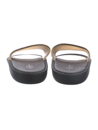 Louis Vuitton LV Monogram Leather Slides