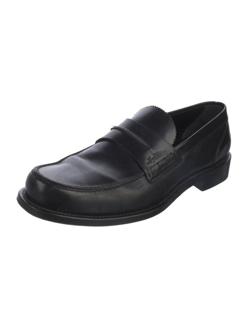 Louis Vuitton Leather Scalloped Accent Loafers