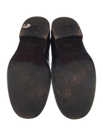 Louis Vuitton Leather Scalloped Accent Loafers