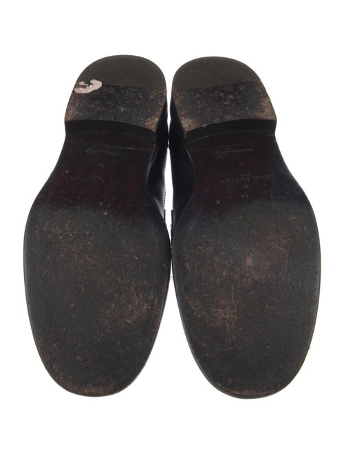 Louis Vuitton Leather Scalloped Accent Loafers