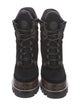 Louis Vuitton Monogram Pattern Mesh Lace-Up Boots