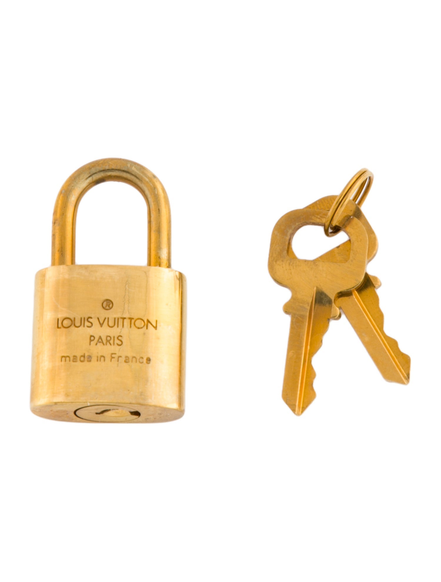 Louis Vuitton Brass Lock & Key Set