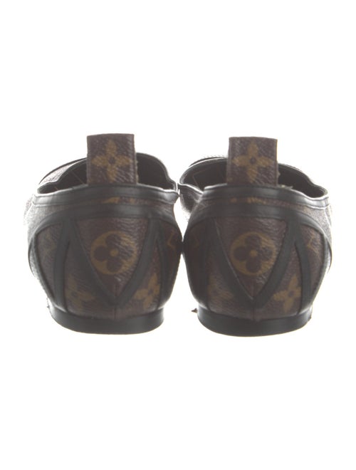 Louis Vuitton LV Monogram Leather Trim Embellishment Ballet Flats