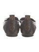 Louis Vuitton LV Monogram Leather Trim Embellishment Ballet Flats