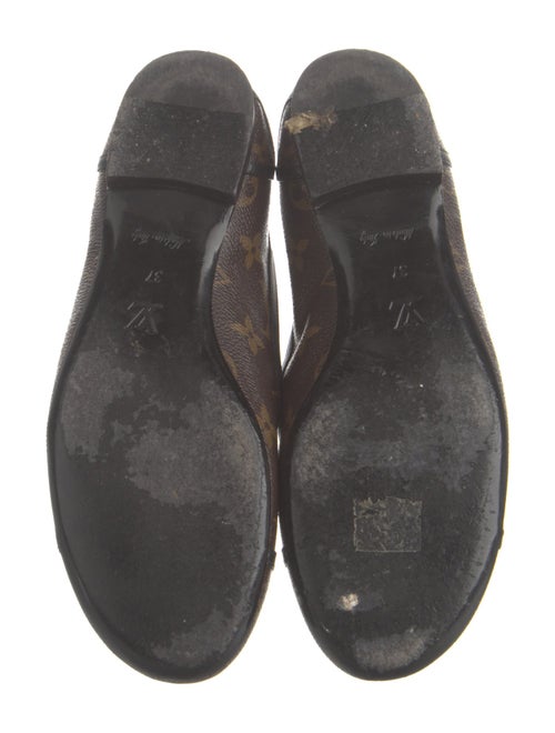 Louis Vuitton LV Monogram Leather Trim Embellishment Ballet Flats