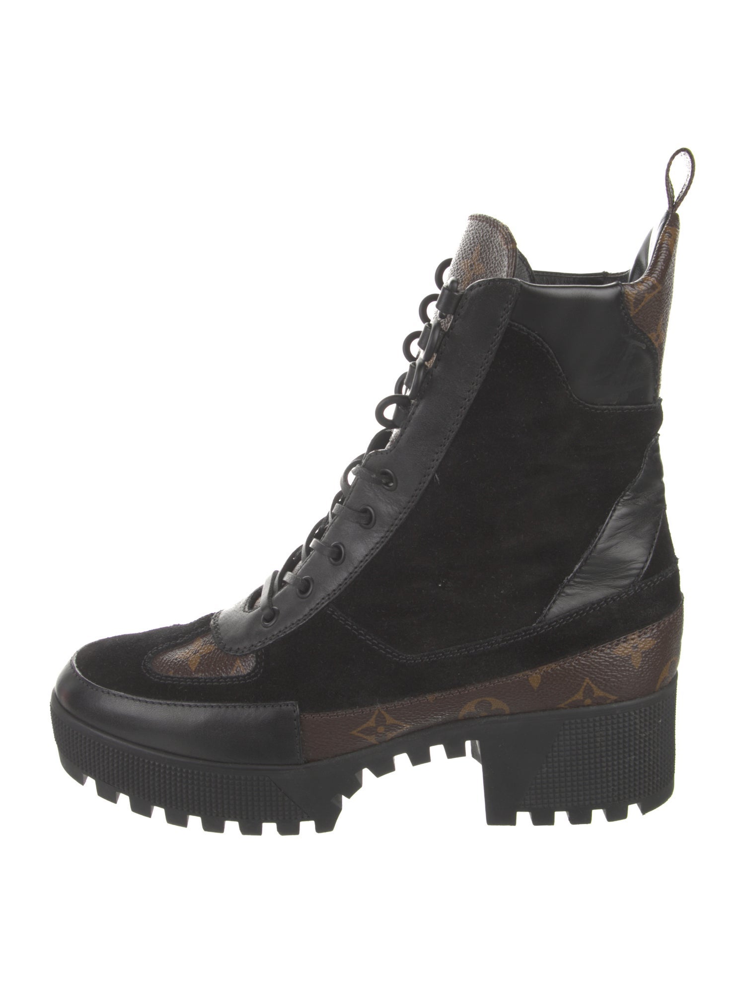Louis Vuitton LV Monogram Leather Combat Boots