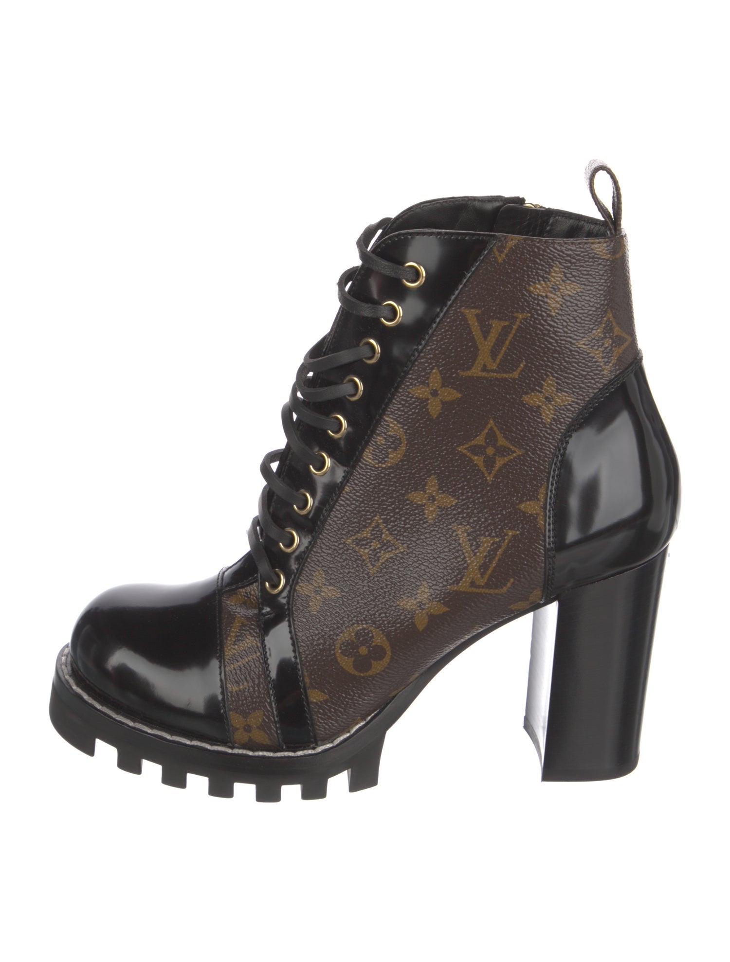 Louis Vuitton LV Monogram Lace-Up Boots