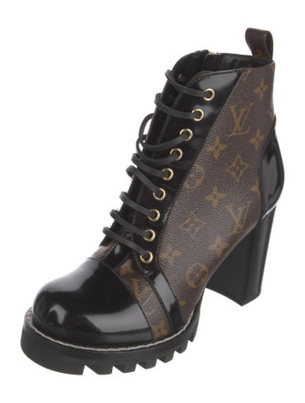 Louis Vuitton LV Monogram Lace-Up Boots