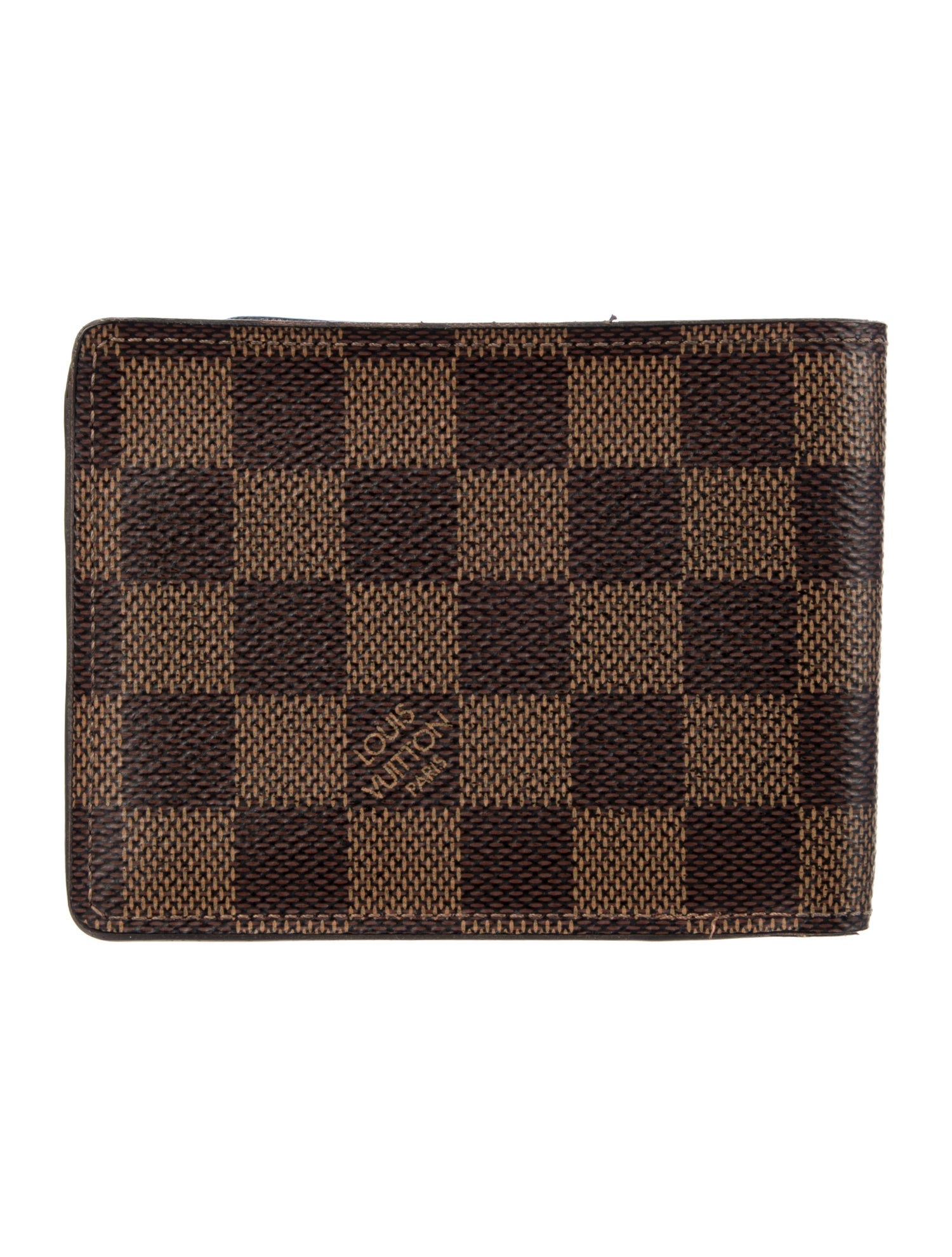 Louis Vuitton Damier Ebene Pattern Coated Canvas Bifold Wallet