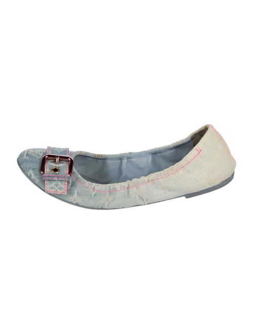 Louis Vuitton 2010 Monogram Denim Rosa Ballet Flats