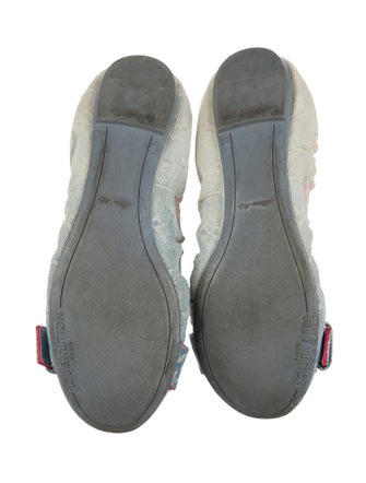 Louis Vuitton 2010 Monogram Denim Rosa Ballet Flats