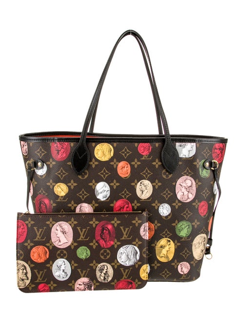 Louis Vuitton x FORNASETTI LV Monogram Cameo Neverfull w/Pouch MM