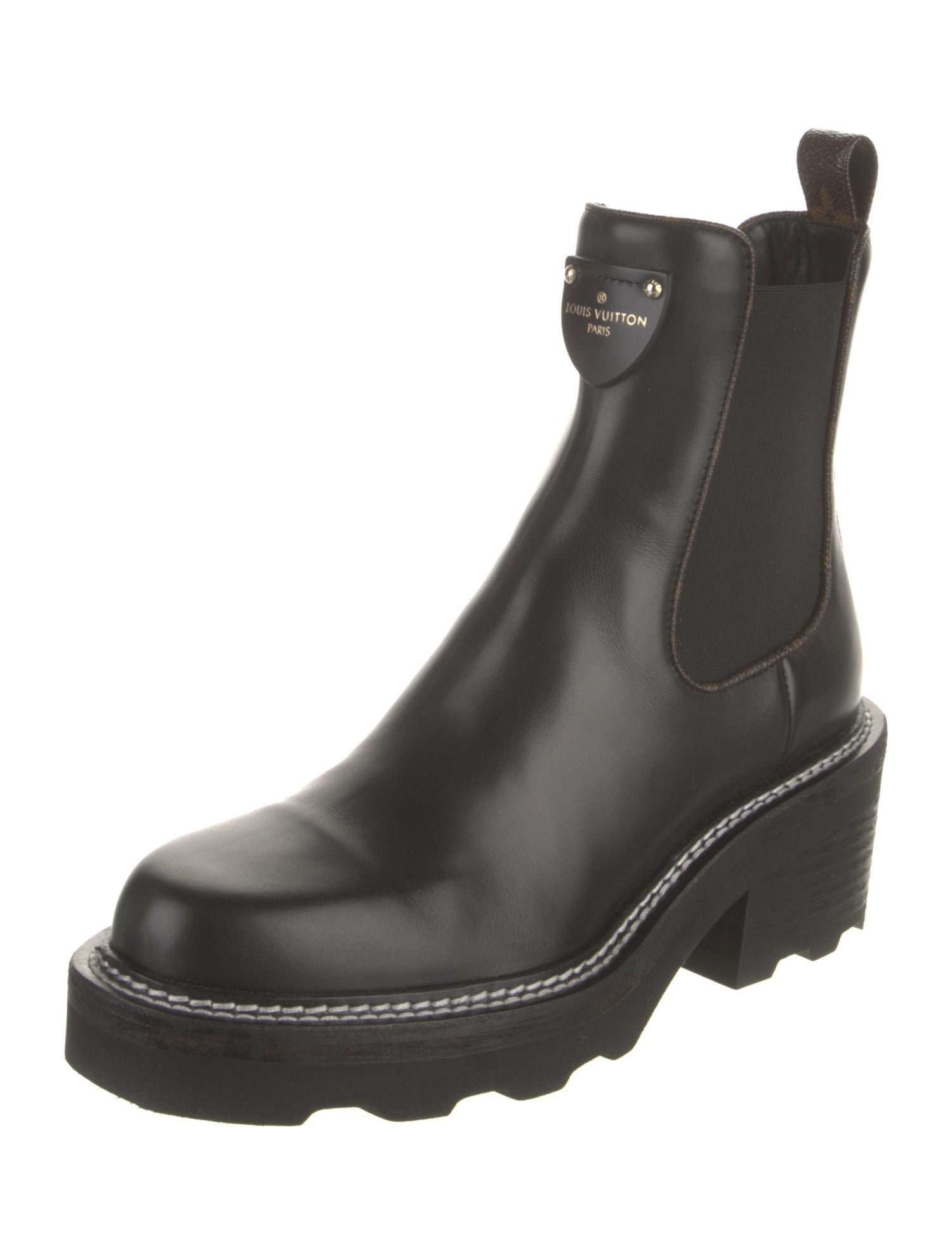 Louis Vuitton LV Monogram Leather Chelsea Boots
