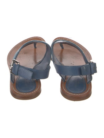 Louis Vuitton Monogram Pattern Denim T-Strap Sandals