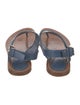 Louis Vuitton Monogram Pattern Denim T-Strap Sandals
