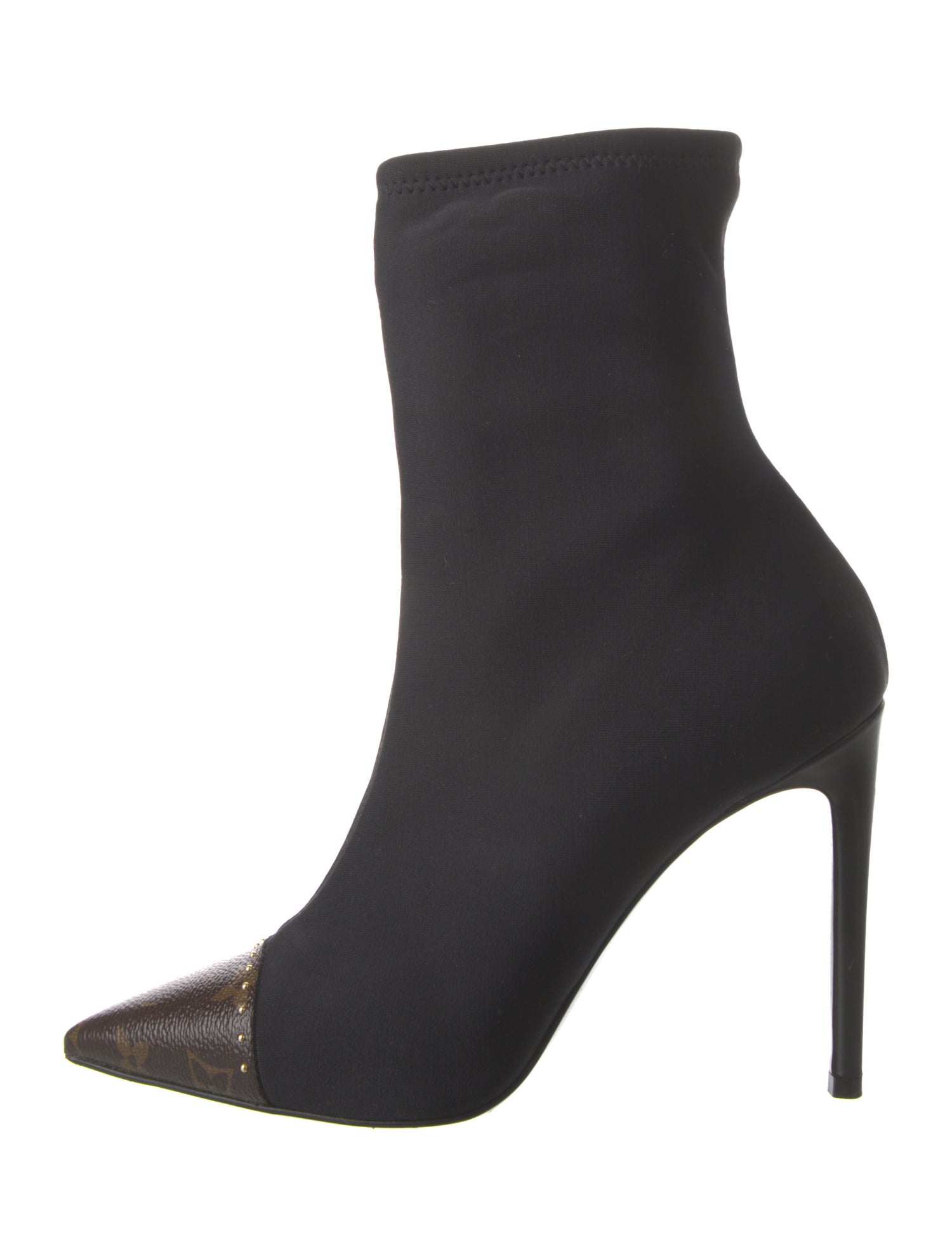 Louis Vuitton LV Monogram Studded Accents Sock Boots