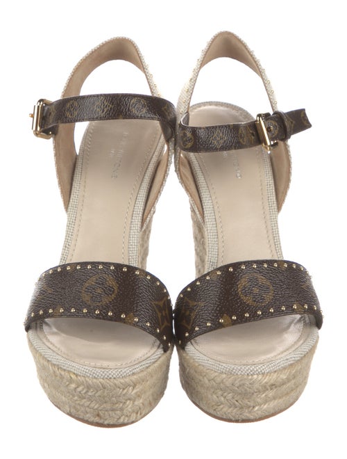 Louis Vuitton Printed Studded Accents Espadrilles