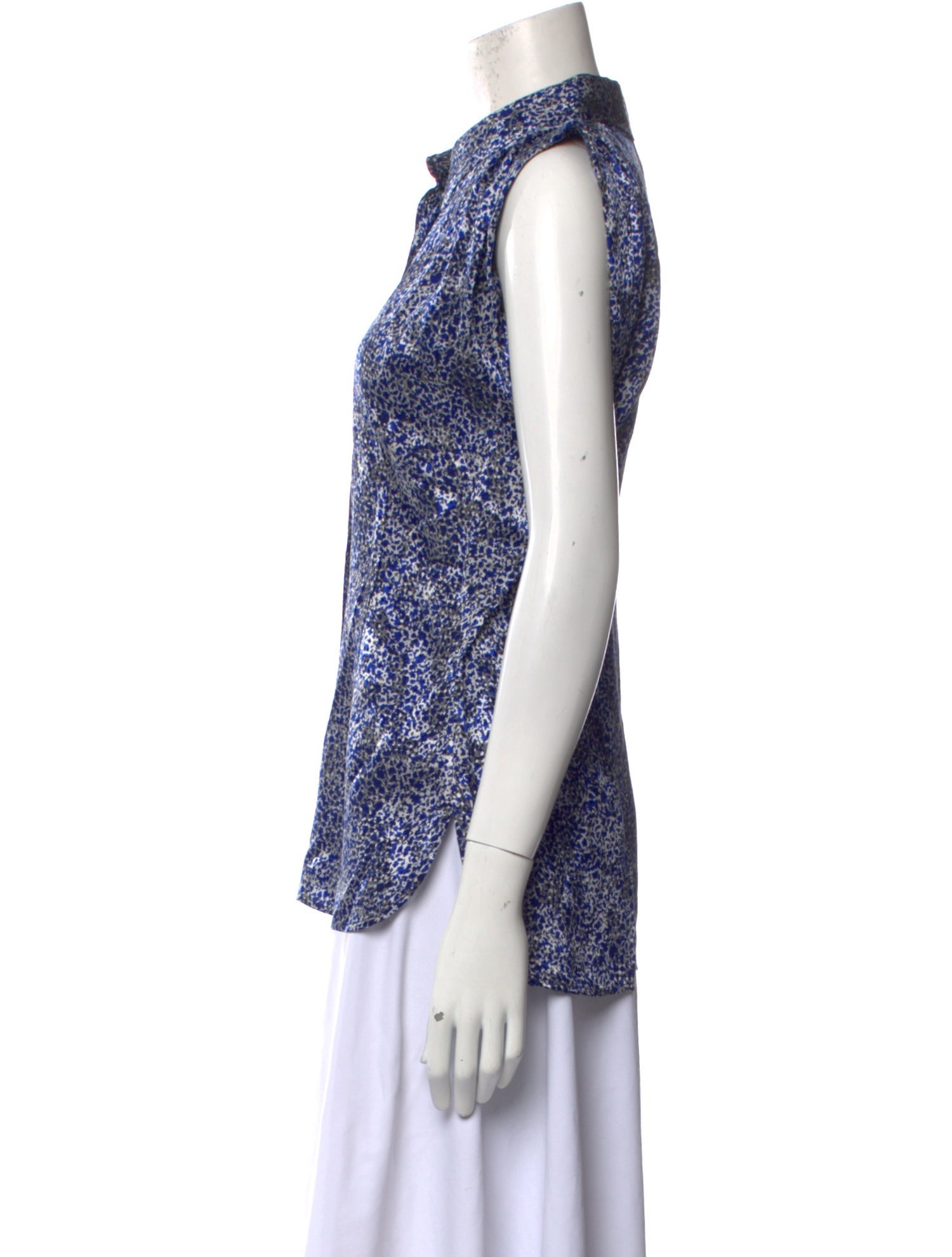 Louis Vuitton Silk Printed Button-Up Top