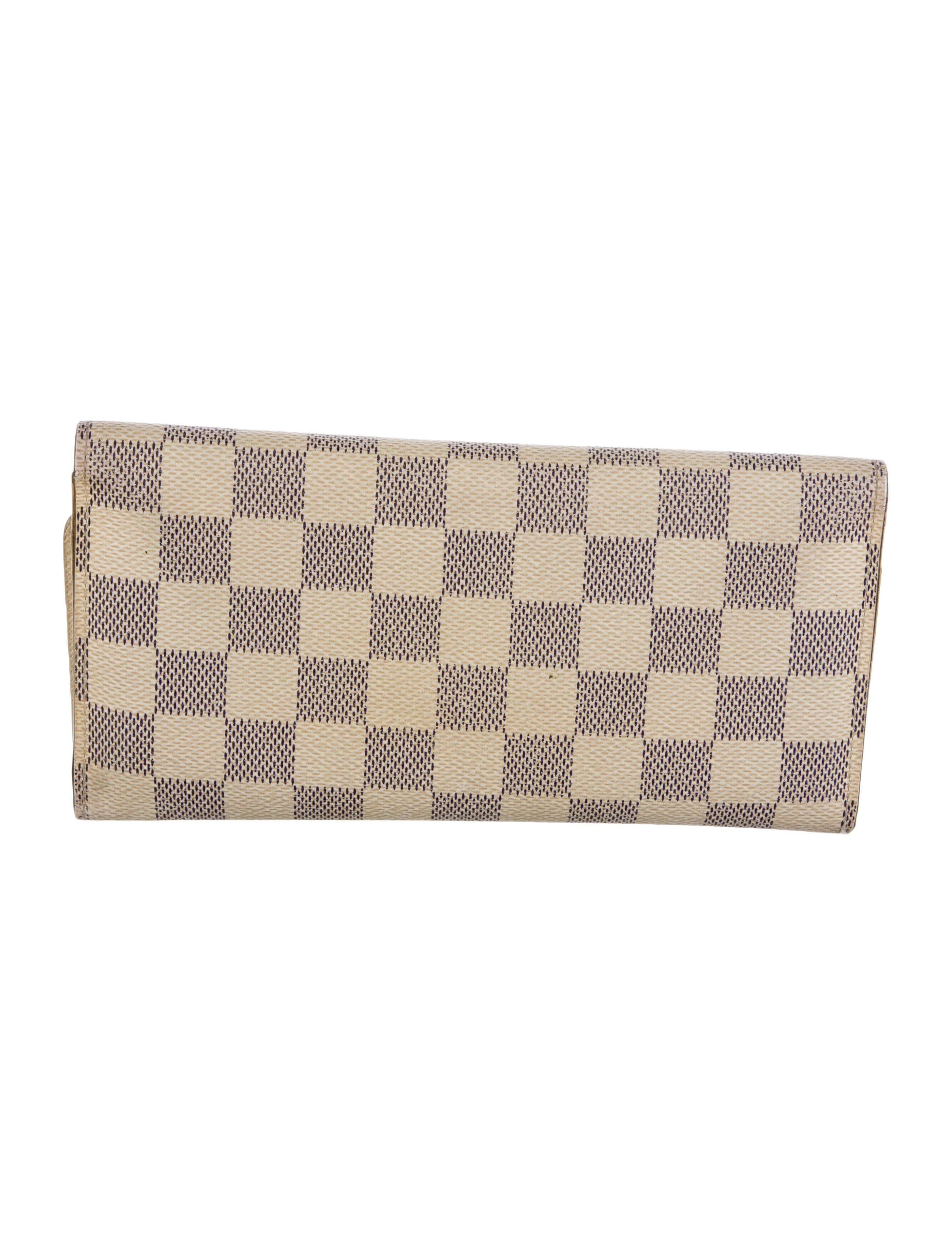 Louis Vuitton 2015 Damier Azur Pattern Sarah Wallet